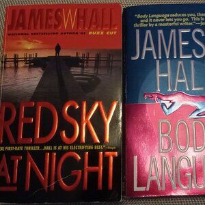 2 Books By James W Hall Red Sky at Night & Body Language